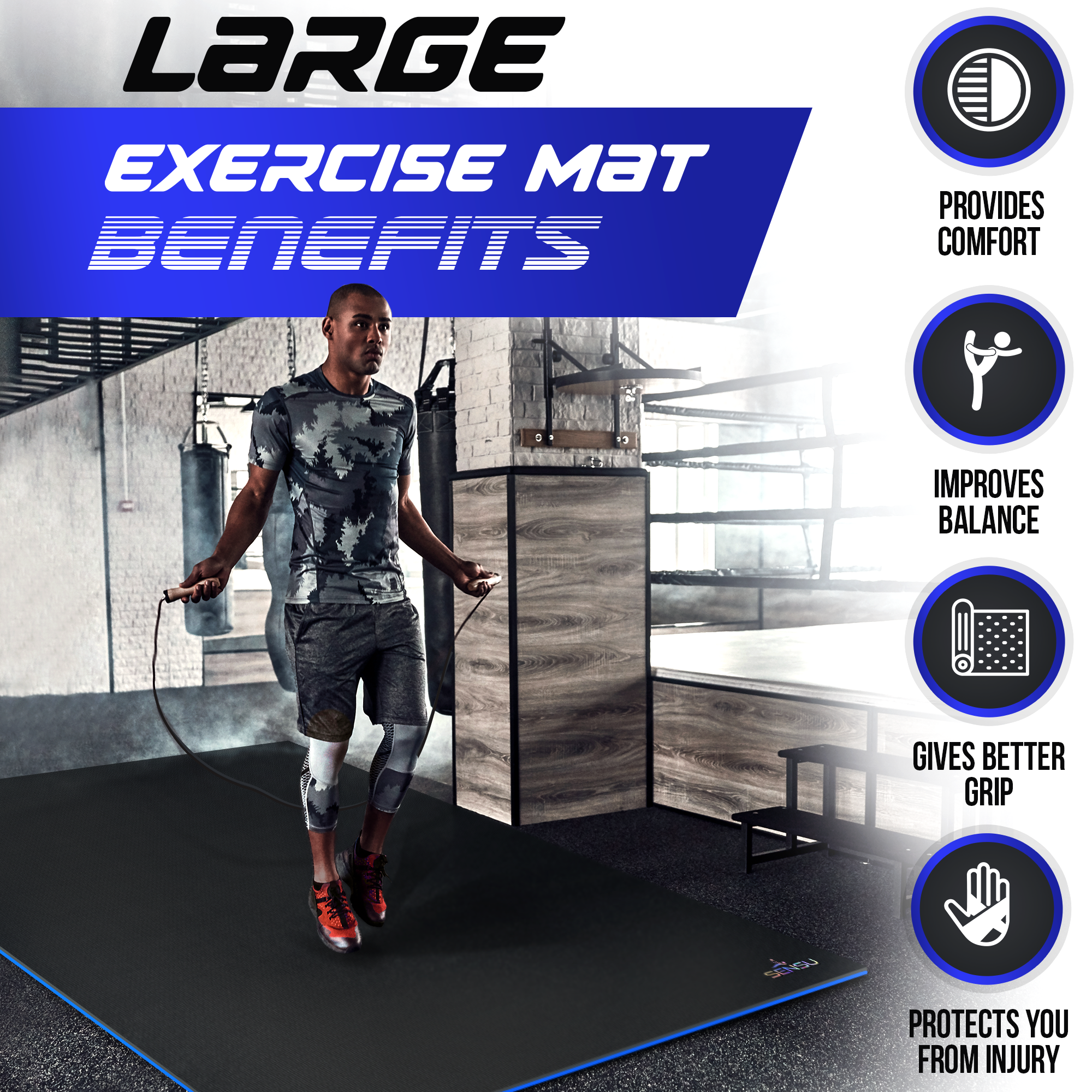 Oversized exercise discount mat