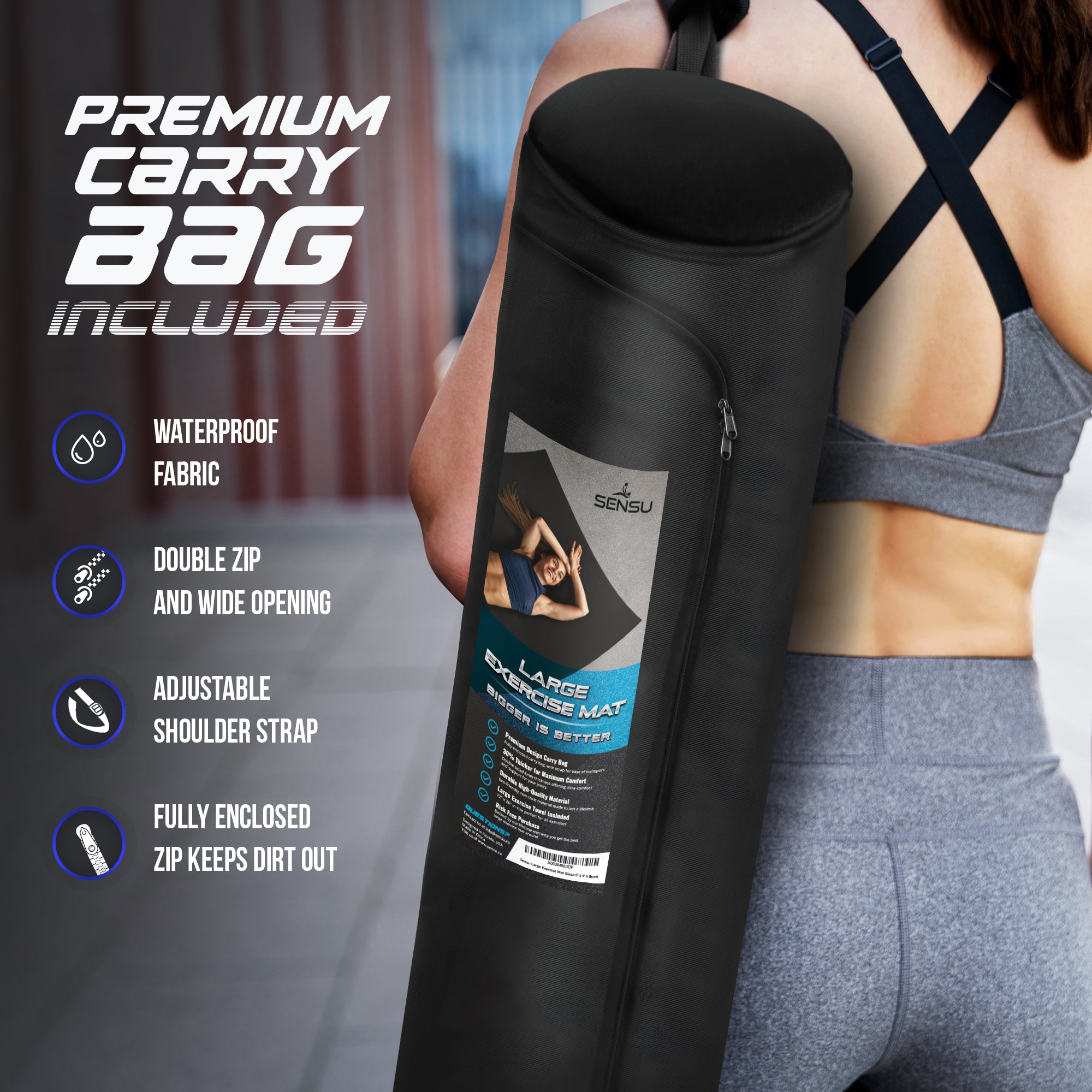 Sports Fitness Gym Yoga Bag Waterproof Pilates Mat Case Bag Carriers (no  mat)
